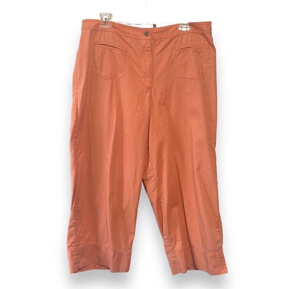 Linden Hill Women's‎ High-Rise Straight Leg Pants Orange Size 16
